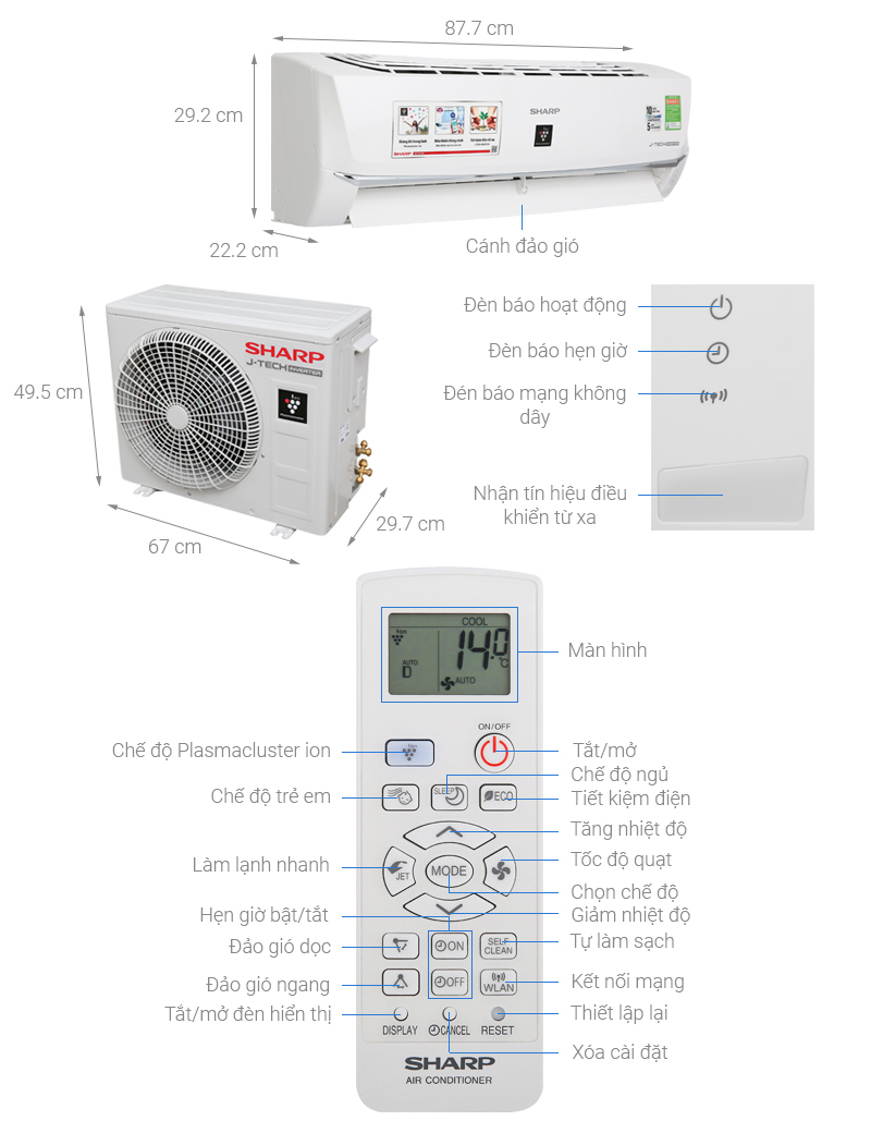 may lanh sharp ah xp10whw 1